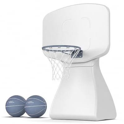 Coast Modern Poolside Basketball Hoop with Wheels - Premium Outdoor Pool Basketball Hoop with 2 Swimming Pool Basketballs and Ball Pump