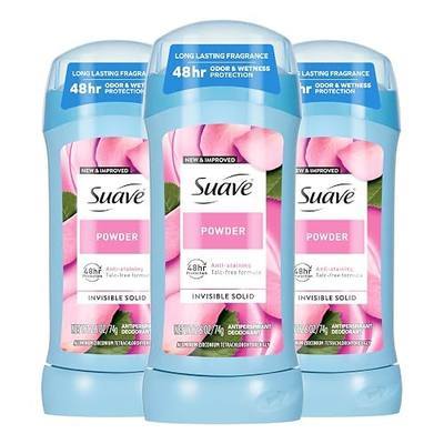 Suave Invisible Solid Deodorant Powder 2.6z, 3 Pack