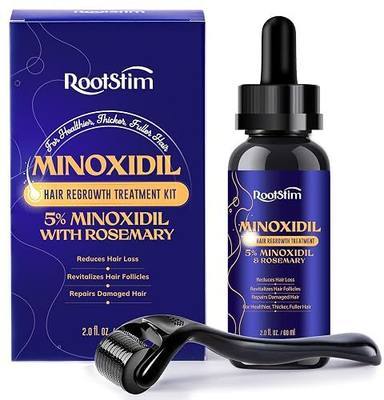 5% Minoxidil Hair Growth Kit for Men & Women, Hair & Beard Regrowth Treatment, Topical Hair Growth Serum with Biotin & Rosemary for Thinning Hair, Fuller, Thicker Looking Hair, 2 Fl Oz