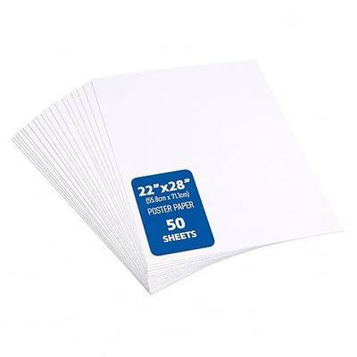 Flipside Products 22" x 28" Poster Board, Bright White, Acid-Free, 50 Sheets – Heavyweight Large Format Board for Signs, Crafts, School & Retail Displays