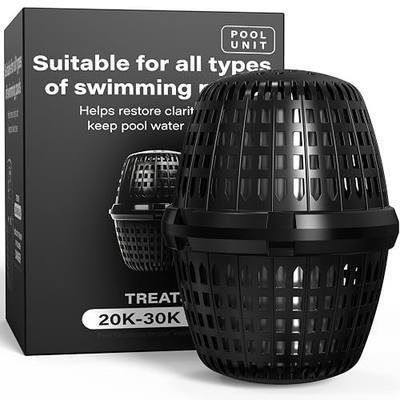 Algaecide for Swimming Pool, 20K-30K Gal, Mineral Unit, Skimmer/Pump | Compatible with All Swimming Systems, Easy Drop-in Pool, Lasts Up to 6 Months
