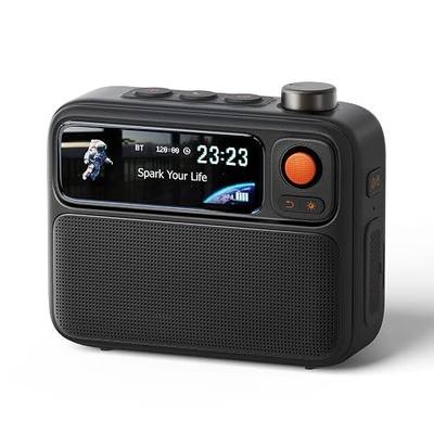 Divoom Flowtoo White Noise Sound Machine, Alarm Clock Bluetooth Speaker, 90+ Soothing Sounds and Calming Screen Display, Bedside Companion for Sleep, Relaxation & Everyday Music, Black