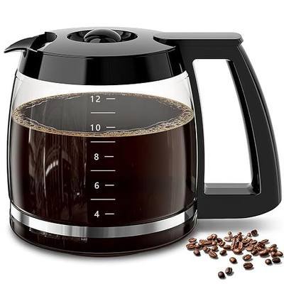 12-Cup Coffee Pot Replacement for Cuisinart Coffee Maker DCC-1100BK,DCC-1200,SS-12,SS-15,SS-16,DCC-2650,DGB-550,DGB-625BC,DGB-700BC,CHW-12. Glass Carafe with Sturdy Handle, Drip-Free Spout.