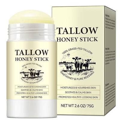 Beef Tallow Bounce Multi Balm Stick, Whipped Body Butter, Cracked Heel Repair Balm with Shea Butter & Olive Oil, for All Body, Face, Elbows, Knees, Foot Care, Moisturizes Dry Skin Softener - 2.6 oz