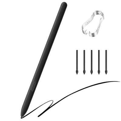 Magnetic EMR Stylus Pen – 4096 Pressure Sensitivity, Palm Rejection, Eraser Button – 5 Replacement Tips – Compatible with Remarkable 2/1, Kindle Scribe, Galaxy, HP, Surface & Wacom Devices, Black