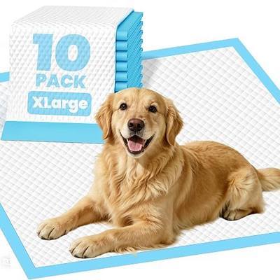VJJ Puppy Pads 10 Count 28"X34", Potty Pads for Dogs XL, Large Pee Pads Piddle Pads for Pet Training, Leak-Proof Dog Pee Pads for Doggy
