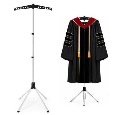3 in 1 Cap and Gown Display Stand, Adjustable Heavy Duty Garment Steamer Rack & Shirt Display Stand, Foldable Handheld Steamer Stand for Suit, Shirt, Coat – Home, Travel & Retail Display