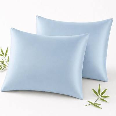 Zippered Pillow Cases, King Size (20 * 36), Set of 2 | 100% Viscose Derived from Bamboo, Cooling Silky Soft, For Hot Sleepers, Breathable, Hidden Zipper
