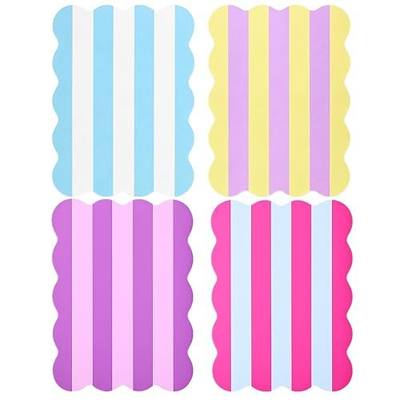 4 PCs Mahjong Shufflers, Mahjong Shuffle Cards for Easy Tile Mixing, Mahjong Accessories, Mah Jong Gifts for Women (Stripe)