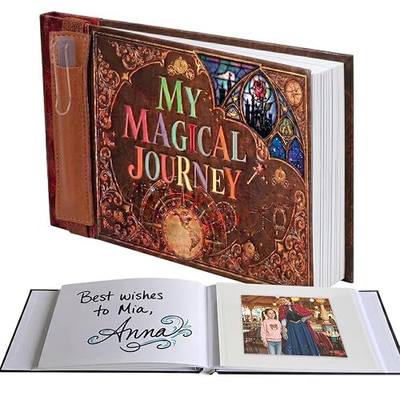 Disney Autograph Book & Photo Album with Built-in Pen Holder (Pen Not Included) – 2-in-1 Character Signature Book for Disney World & Disneyland, Holds 40 Autographs & 40 Photos