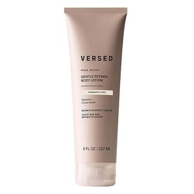 Versed Press Restart Retinol Body Lotion - Cocoa Butter + Squalane Moisturizer for Dry Skin - Firming Body Retinol to Smooth Texture & Brighten Skin - Body Breakout Treatment, 8 Fl Oz