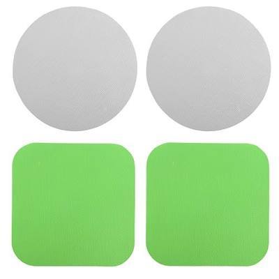 LUTER 4pcs Rubber Jar Openers, Versatile Natural Rubber Bottle Opener Kitchen Coasters Gadgets for Weak Hands Seniors Elderly Lid Cap Gripper Pads (Green Square, Gray Round)