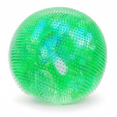 1pcs Green Glitter Polka Dot Squishy Stress Ball for Kids Adults, Soft Squeeze Sensory Fidget Toy, Colorful Sensory Squishies for Anxiety Relief, Stretchy Desk Toy, Birthday Holiday Party Favor Gift