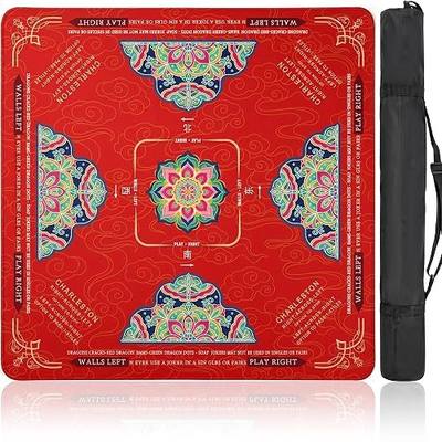 Non-Slip 31.5x31.5in Noise Reducing Mahjong Mat, Brocade Splendor | Waterproof Foldable Game Table Pad for Mahjong, Poker, Cards, Board Games & Dominoes