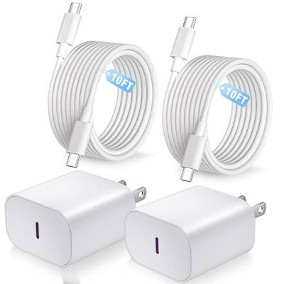 iPhone 17 16 15 Charger Fast Charging,2Pack 10FT USB C Charging Cable with 20W USB C Charger Block Fast Charger for Apple iPhone 17 Pro Max/17 Air/17/16 Pro Max/15 Plus/16/iPad Pro/iPad Air,AirPods