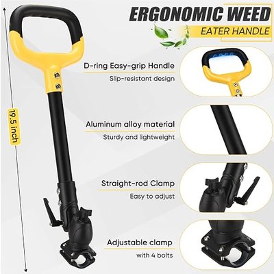 AugFir Weed Eater Handle Extension, Ergonomic String Trimmer Handle Grip | Back Saver Handle, Trimmer Grip Extension for Professional Landscaper & Homeowner Lawn Care, Trimming and Edging