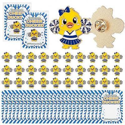 30 Sets Cheer Duck Pins Cheer Team Gifts Bulk Cheerleaders Pins Brooches | You've Been Cheer Ducked Tags Cheer Pin Inspirational Gift Accessories for Competition Game Squad Backpacks Uniforms
