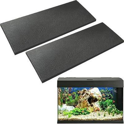 Aquarium Leveling Mat, 15 x 30 Inch, 2 Pack Fish Tank Pad, Black | 5mm Thick Foam Neoprene, Non-Slip Shockproof, For Uneven Surfaces, Easy to Cut