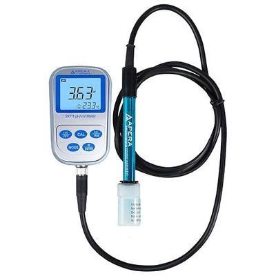 Apera Instruments SX711 Portable Handheld pH/mV/Temperature Meter Kit with Lead-Free ATC pH Electrode and Data Logger