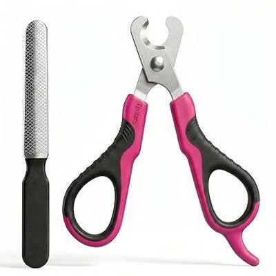 Tpotato Cat Nail Clipper with Nail File,Stainless Steel Cat Nail Trimmer for Indoor Cats,Professional Kitten Nail Clipper for Small Large Adult Cats Claws and Toenail