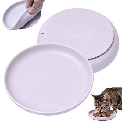 Silicone Suction Cat Bowl, Shallow Wide Dish for Whisker Fatigue | 100% BPA-Free Silicone for Wet/Dry Food, Non-Slip Suction Base, Easy to clean & Dishwasher Safe, Heavy Duty, 7 inch, 1-Pack