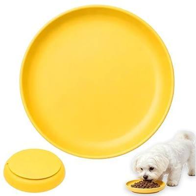 Non-Slip Dog Bowl 7.1", Shallow Pet Dish BPA-Free, 100% Silicone | Suction Bowl Stays in Place for Small to Medium & Senior Dogs, Dishwasher Safe, Heavy Duty, for Wet/Dry Food, Indoor/Outdoor