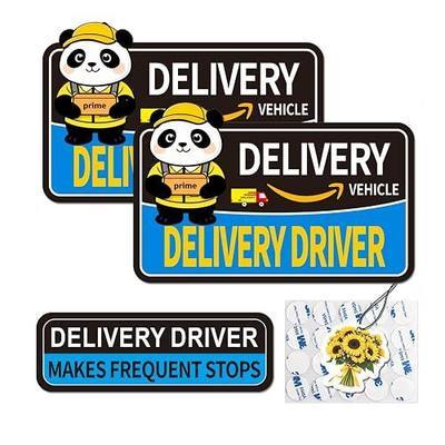Delivery Driver Magnet for Car, 3 Pack Rural Carrier Car Magnets with Reflective Frequent Stops Magnet, 1 Air Refreshener and 20 Double Sticky 3M Dots, Heavy Duty Waterproof Vehicle Magnets for Cars