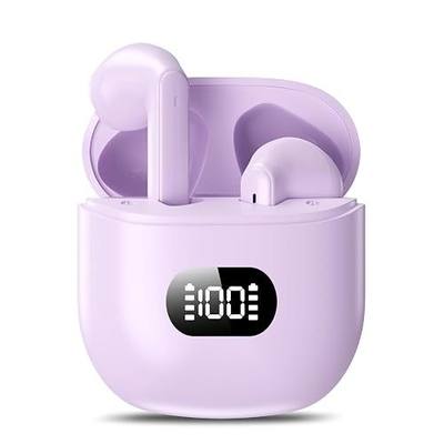 KTGEE Wireless Earbuds Bluetooth 5.3 Ear Buds Headphones, 40Hrs Playback | Stereo Sound, LED Display, IPX7 Waterproof, Compact In-ear Earphones with Mic for Phone Tablet Laptop Sport, Mauve