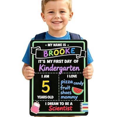 First Day of School Sign: First and Last Day of School Board - 14"×11" Back to School Sign - 1st Day of School Sign - Reusable School Signs for Kids First and Last Day - Photo Prop to Record Memories