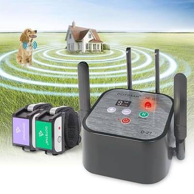 Wireless Dog Fence Pet Intelligent 2026 Upgraded Containment System | AI Smart Alarm Low Battery, Dog Out of Range Reminder, Display Receiver Battery Level, Rechargeable Waterproof Dog Fence