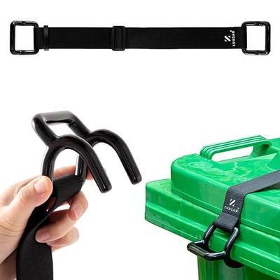 Heavy Duty Trash Can Lock Strap – Animal Proof Garbage Can Lid Lock for Bears & Raccoons, No Drill Outdoor Trash Can Lock, Bear Proof Trash Can Strap & Garbage Can Locks for Animals, Adjustable