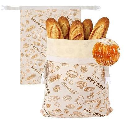 Reusable Beeswax Bread Bags, Cotton for Acid Dough, Natural Beeswax & Organic Jojoba (1, wheat)
