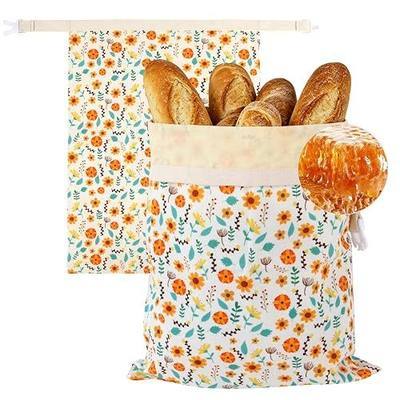 Reusable Beeswax Bread Bags, Cotton for Acid Dough, Natural Beeswax & Organic Jojoba (1, Sunfiower)
