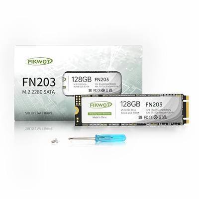 Fikwot FN203 M.2 SATA SSD - SLC Cache 3D NAND TLC SATA III 6Gb/s M.2 2280 NGFF Internal Solid State Drive, Up to 550MB/s, Compatible with Ultrabooks, Tablet Computers and Mini PCs (128GB)