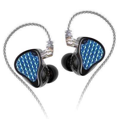 KZ ZAS Pro 7BA+1DD in Ear Monitor Headphone, 3.5mm Jack HiFi IEM | Triple-Range Frequency Clear Noise Isolation IEM, Comfort Secure Fit, Detachable Cable for Musician Audiophile (Black, Nomic)