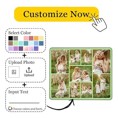 Personalized Mouse Pads for Desk, Custom Mouse Pad with Photo Text Logo, Customized Mousepad, Gift for Christmas Thanksgiving Valentine’s Day Birthday Horizontal