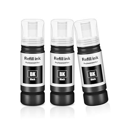 Compatible for ept522 Ink Refills 3 Black Refill Ink Use for Eco Tank ET-2803 ET-2800 ET-2720 ET-4800 Printer