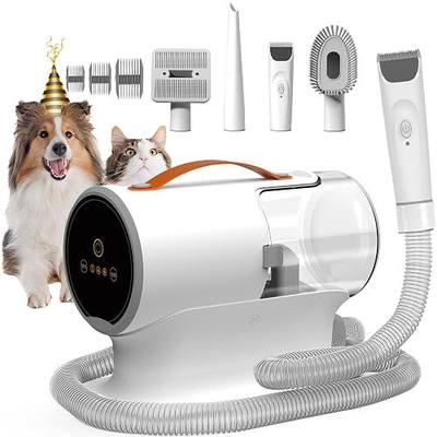 FIXR Dog Grooming Vacuum Kit with Clippers, 12000Pa Strong Suction, 2L Large Dust Cup, Low Noise <50dB, 5-in-1 Pet Hair Trimmer for Dogs Cats Shedding & Home Grooming