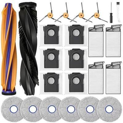 24 Pcs Accessories Kit Compatible with DREAME X60 Max Ultra Complete | Kit Includes 2 Main Brush, 6 Dust Bags, 4 HEPA Filter, 6 Mop Pads, 4 Side Brush, 1 Cleaning Tool, 1 Screwdriver, Dreame Parts