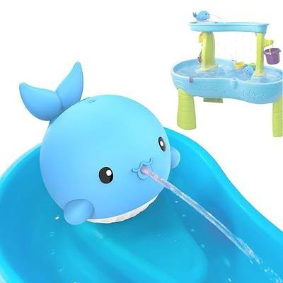 Water Table Pump, Rechargeable Continuous Flow Water Pump with Non-Stop Fun 3-5H & 2 Speeds, Cordless Whale Pump Toys, IPX67 Summer Outdoor Water Play Accessories for Kids & Toddlers