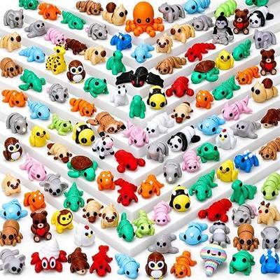 200 Pcs 3D Printed Animals, Mini 3D Figures Set Small Animal Articulated | Fidget Toys Bulk for Kids, Party Favors, Goodie Bags, Classroom Prizes, Birthday Gifts Office Home Desk Decor for Boys Girls