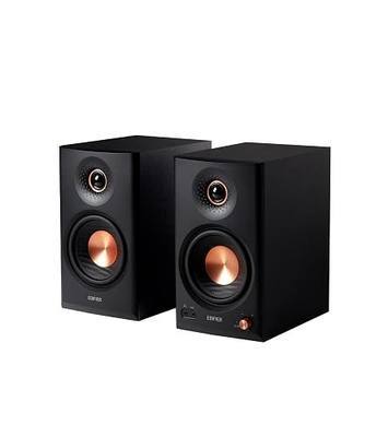 Edifier MR4.5 Bi-Amped Studio Monitor, 80W RMS Bookshelf Speakers - Black | 4.5" Woofer 1" Silk Tweeter Hi-Res Audio Bluetooth 6.0 LDAC XLR/TRS/RCA/AUX Input Music Production Video Editing Home Audio