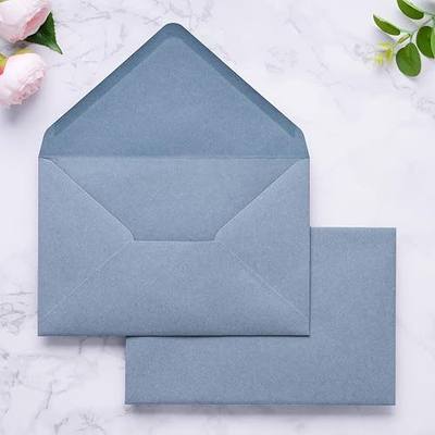 PONATIA A9 Envelopes, 5.75 x 8.75'' Invitation Mailing Envelopes, Thick Premium Large Envelopes for Weddings, Greeting Cards, Photos & Announcements, 5-3/4 x 8-3/4 Inches (Dusty Blue)