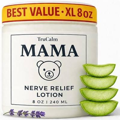 Mama Lotion – Neuropathy Nerve Relief Cream with Magnesium Chloride - Maximum Strength Comfort for Feet, Hands, Legs, Toes - Fast Absorbing and Non-Greasy Formula - Extra Large 8 Oz