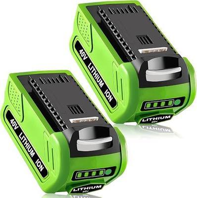 2Pack 40V 6.0Ah 29252 Replacement for Greenworks 40V Battery Lithium 29252 20202 22262 25312 25322 20642 22272 27062 21242 Compatible with GreenWorks G-MAX Battery 40 Volt Cordless Chainsaw Tools