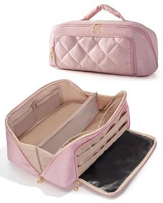 Marscamd Hair Tools Travel Bag, Hair Tool Organizer with Heat Resistant Mat | Compatible with Dyson Airwrap & Shark FlexStyle, wide-open access, multi-pocket storage & lightweight design