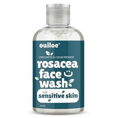 Rosacea Face Wash for Sensitive Skin - Non Comedogenic Face Wash - Safe for Acne Prone Skin - Unscented, Sulfate Free, pH Balanced, Paraben Free, 4oz