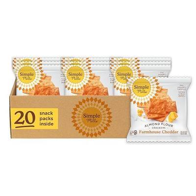 Simple Mills Farmhouse Cheddar Almond Flour Cracker Snack Pack, 20ct, 0.8oz