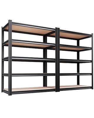 2-Pack Heavy Duty Garage Shelving for Whole Home, Warehouse & Workshop Organization, 71" H x 35" W x 15.7" D Adjustable 5-Tier Metal Storage Rack for Tools, Storage Bins & Bulk Items