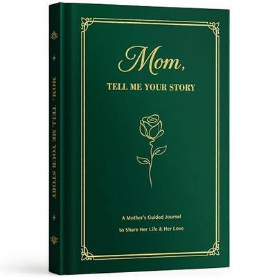 mukawa Mom Tell Me Your Story Guided Memory Journal, Keepsake Gift for Mom | Meaningful gift for Mom that preserves her stories, wisdom, photos, and handwriting for Mother's Day, birthdays, or Christmas